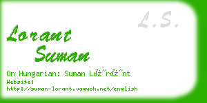 lorant suman business card